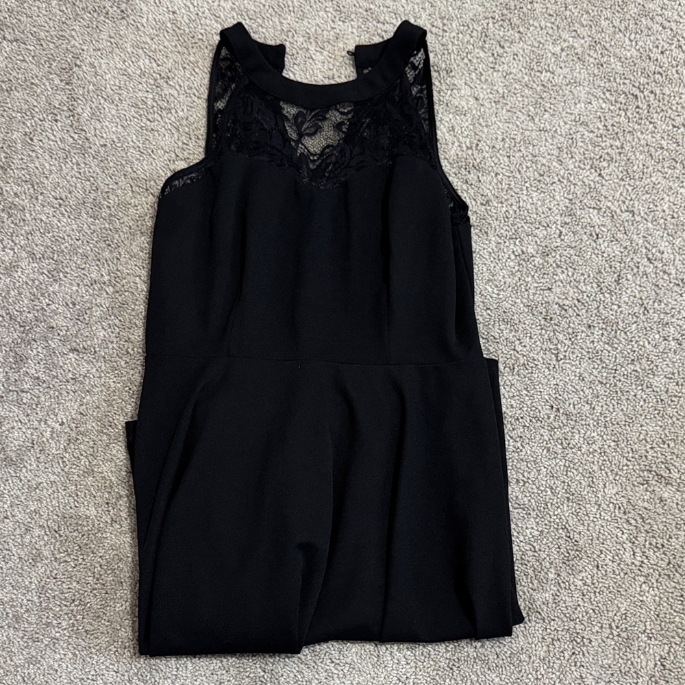 Elegant Black Lace Women's Dress